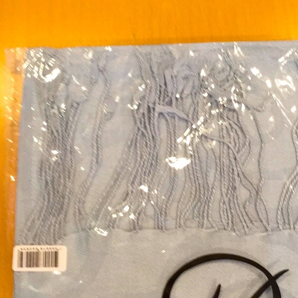 Authentic Pashmina Cashmere/Silk Wrap Blue Shawl Scarf Stole - Picture 3 of 7